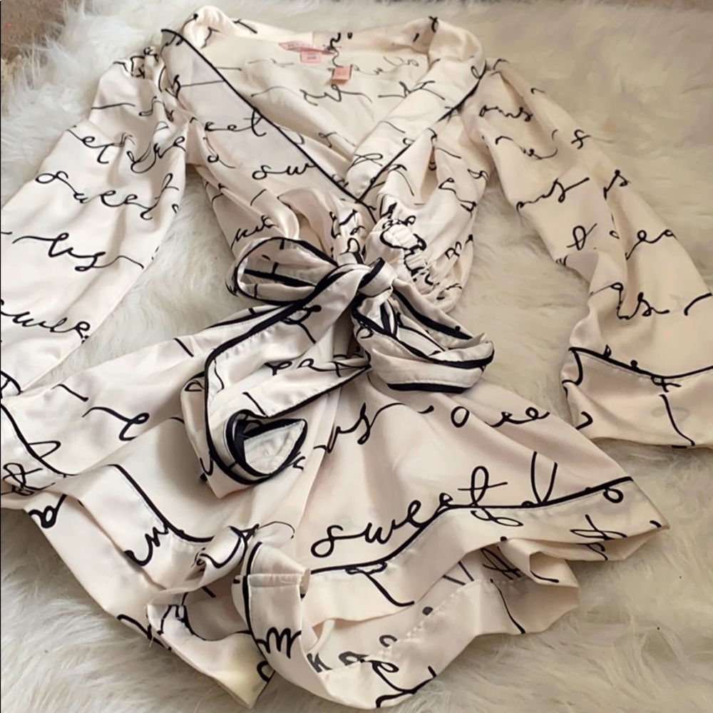 Victoria’s Secret Silky Sleep Long Sleeve Romper